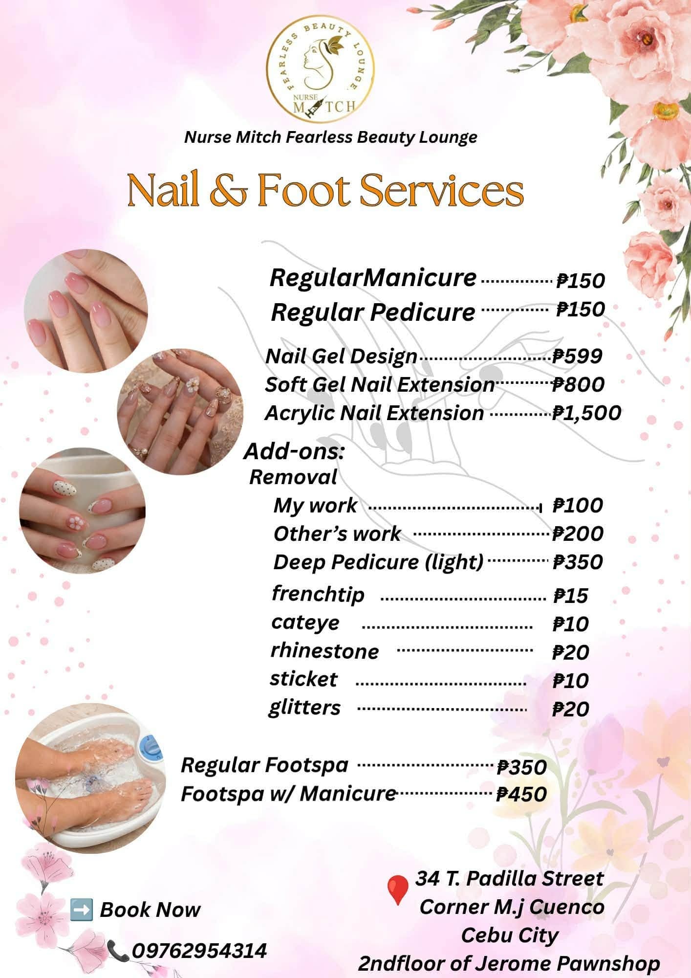 Nail & Foot Spa price list