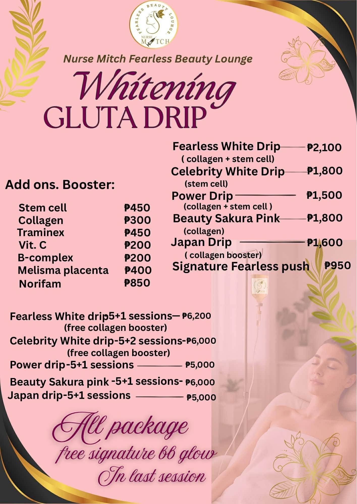 Whitening Glutadrip price list
